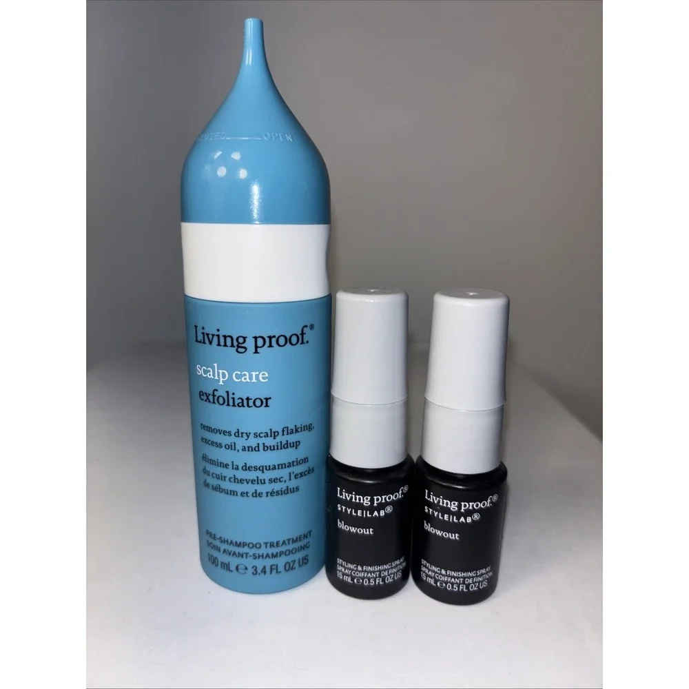 Living Proof Scalp Care Exfoliator, 3.4oz Pre-Shampoo Treatment And Blowout 2ea‎
